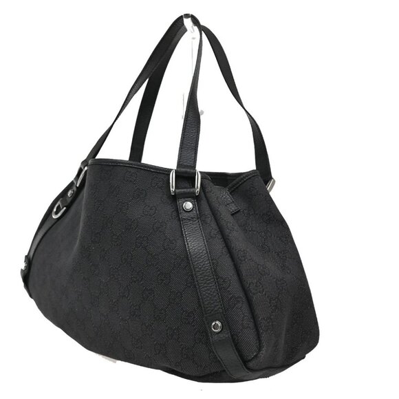 GUCCI GG Pattern Abbey Shoulder Bag Leather canvas Black SHW Italy 76KB625 - Picture 4 of 15